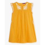 Robe plumetis jaune moutarde brode enfant fille (sergent major)