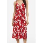 Robe portefeuille plisse rouge et blanche