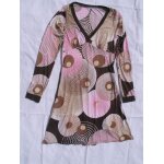 Robe  promod  , motifs roses et marrons, taille unique, manches longues