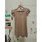 Robe pull beige manches frou frou 40 l promod.