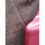 Robe pull col roul� marron glac�