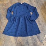 Robe pull fille bleu marine avec motif c?ur tape À l'?il taille 10ans Robe pull fille bleu marine avec motif c?ur tape À l'?il taille 10ans