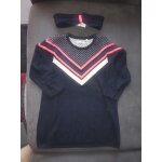 Robe pull marine  chevrons + bandeau coordonn ikks - 2 ans