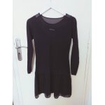 Robe pull promod noire avec rsille & jupe plisse en voile s