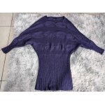 Robe - pull violette torsadée m Robe - pull violette torsadée m