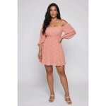 Robe rose fleurie na - kd femme � neuve avec �tiquette � taille 34 � �paules d�nud�es