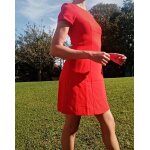 Robe rouge orange - caroll - taille 36 / 38 -