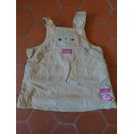 Robe salopette velours beige sergent major