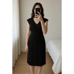 Robe sans manches en lin blanche porte t42