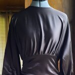 Robe satin marron, prettylittlething, taille xs / 34