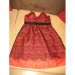 Robe de soirée jennyfer - rouge / dentelle noire Robe de soirée jennyfer - rouge / dentelle noire
