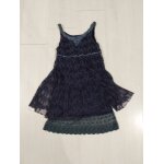 Robe de soir�e noire , doublure en tulle, marque mini molly, taille 8 - 10 ans
