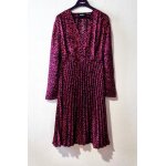 Robe the kooples taille 1 / 36 tons noir et fushia motifs fleurs tbe