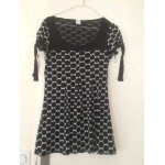 Robe / tunique glamour cama�eu gros pois noir t 38