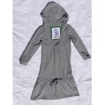 Robe / tunique  zara   avec capuche, grise, manches 3 / 4, taille s