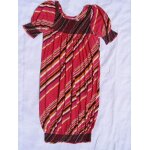 Robe / tunique zara, imprime rose, orange, blanche et noire, manches courtes, smocks noirs, taille s ...