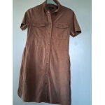 Robe velours mini marron  t - xs  jennyfer