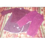 Robe velours rose + t - shirt manches longues violet + pantalon velours rose - nick et plouf obaibi - ...