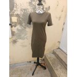 Robe vert kaki manches courtes h&m basic s