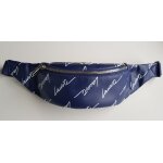 Sac banane simili cuir bleu marine lacoste