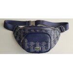 Sac banane simili cuir bleu marine lacoste