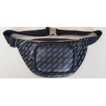 Sac banane simili cuir noir imprim� lacoste