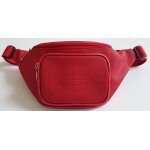 Sac banane zipp� rouge lacoste