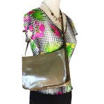 Sac en bandouli�re furla cuir vert bronze