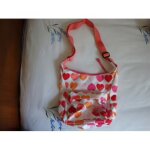 Sac  bandoulire roxy motifs coeurs rose - rouge - orange