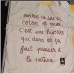 Sac cabas - publicitaire -  ; monoprix  ; - en coton
