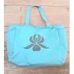 Superbe sac de collection sisley turquoise � pressions avec pochette int�rieur. 2 poches sur les c�t�s. ...