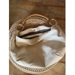 Sac en cuir beige sequoia