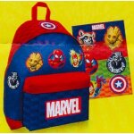 Sac a dos marvel multicolore avec set de 6 patchs adhesifs