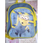 Sac à dos les minions bleu et jaune garçon type maternelle 2 poches Sac à dos les minions bleu et jaune garçon type maternelle 2 poches
