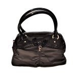 Sac gianfranco ferr� marron cuir et tissu doubl� etat neuf