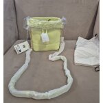 Sac lancel mini seau ninon vert lime / coton cuir de vachette lancel paris 1876 authentique