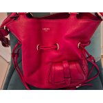 Sac lancel seau cuir rouge