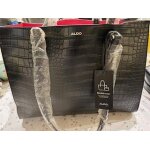 Sac a main aldo imitation croco + grande pochette + porte monnaie