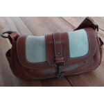 Sac � main cuir et toile le tanneur