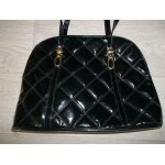 Sac  main david jones simili cuir noir vernis tbe
