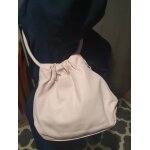 Sac � main longchamp cuir rose pastel
