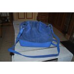 Sac  main naf naf cuir bleu