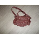 Sac à main paquetage cuir grainé bandoulière bordeaux tbe Sac à main paquetage cuir grainé bandoulière bordeaux tbe