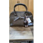 Sac � main rodier paris kaki / gris � port� main & bandouli�re �