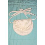 Sac de mariage bandoulire en coton paillette bourse petit sac femme marie blanc