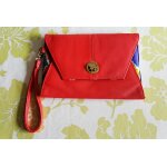 Sac ou pochette � bandouli�re lollipops rouge corail �tat neuf