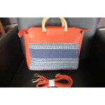 Sac port� main 2 anses en bois hexagona paris