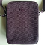 Sacoche cuir aubergine lacoste