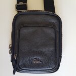 Sacoche cuir noir lacoste