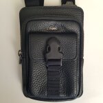 Sacoche cuir noir lacoste